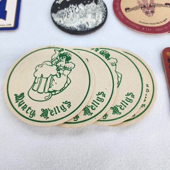 LOT Of 26 Coasters Craft Brewery Restaurant Cocktail - Leather - Slat - Paper - Picture 6 of 7